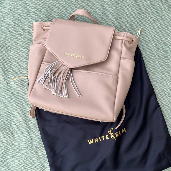 Luna Drawstring Convertible Backpack NEW + bag WEST ELM leather SAND*** - Picture 6 of 16